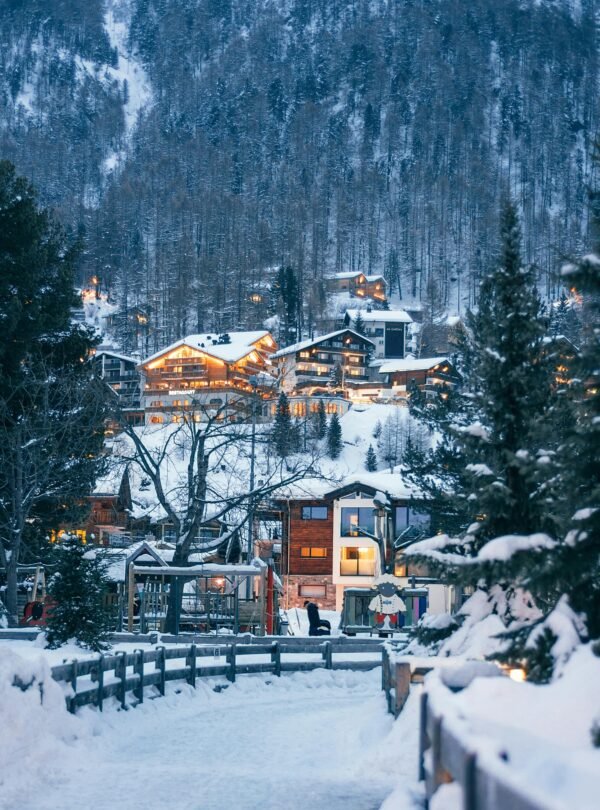 snowy mountains