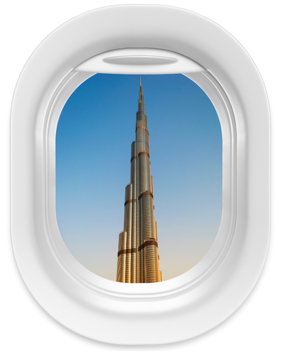 tower from plane windoe