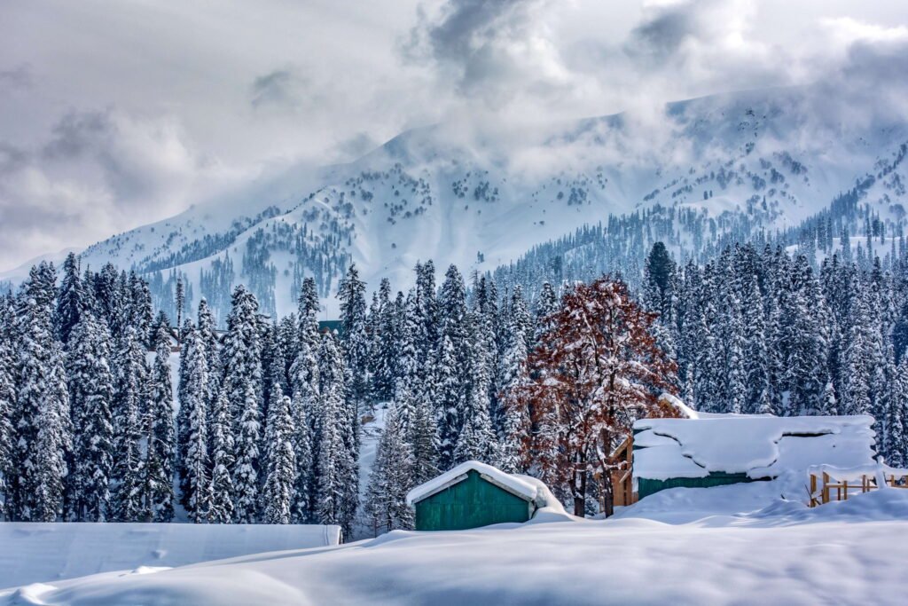 Kashmir snowy mountain-