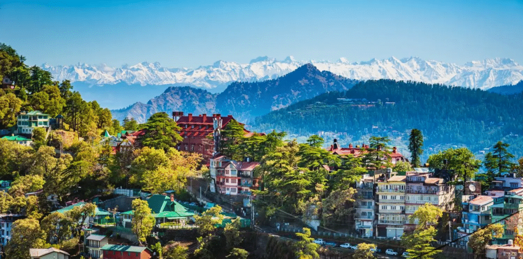 Family enjoying snow play and scenic views during a kid-friendly Shimla and Manali holiday in Himachal Pradesh.