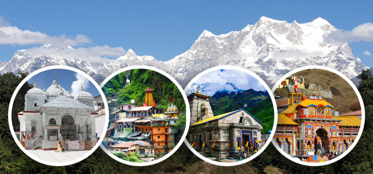 Char Dham Yatra – Sacred pilgrimage to Yamunotri, Gangotri, Kedarnath, and Badrinath across the Himalayas in Uttarakhand.